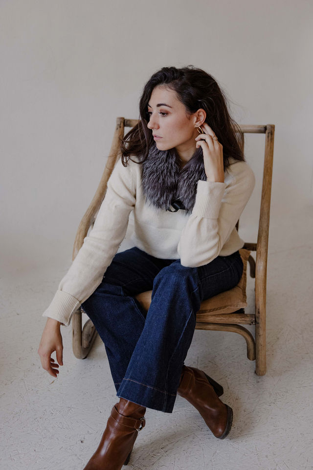 col renard gris argenté