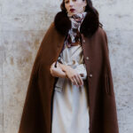 cape longue uni marron chocolat