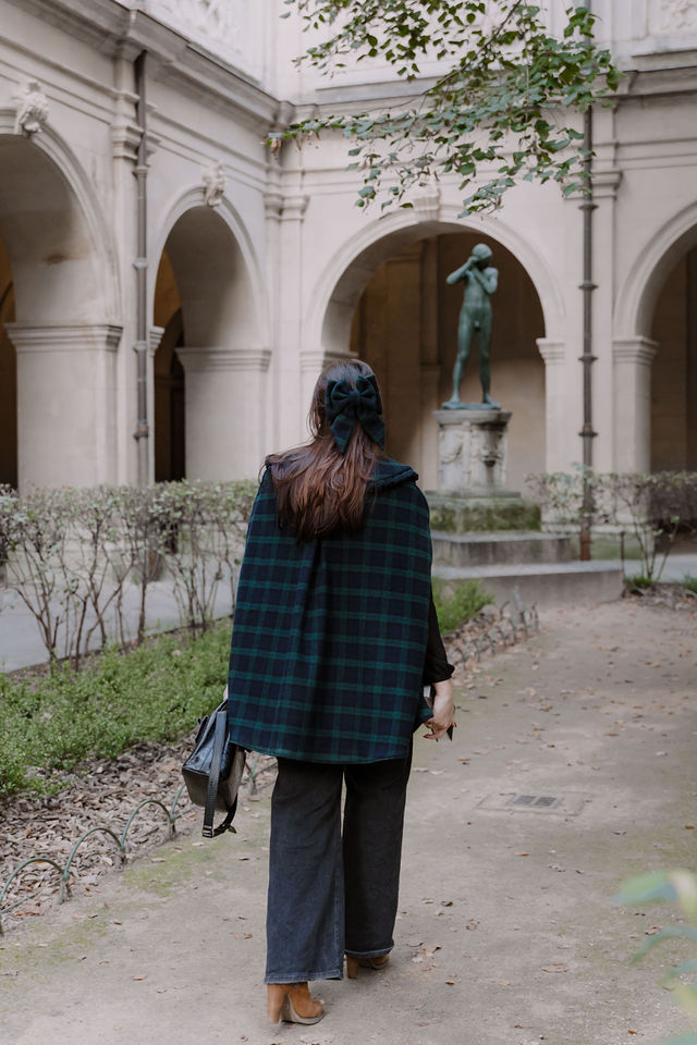 noeud reine d'Écosse tartan vert et bleu