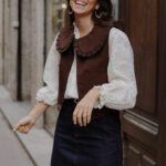 les gilets reversibles de la collection paris élégant fourrure renard brun ou col claudine